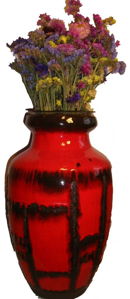 Ruscha 841 - Flower Vase Ceramic Fat Lava Pottery