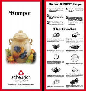 Scheurich Rumtopf Instructions