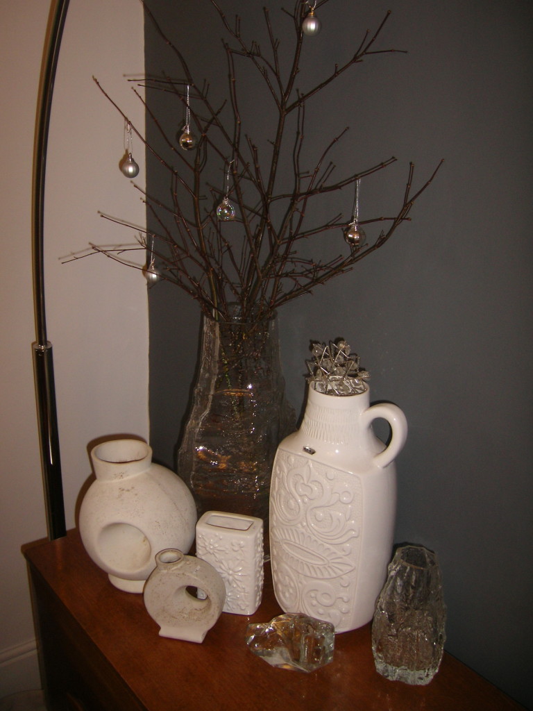 Christmas display - White West German Pottery