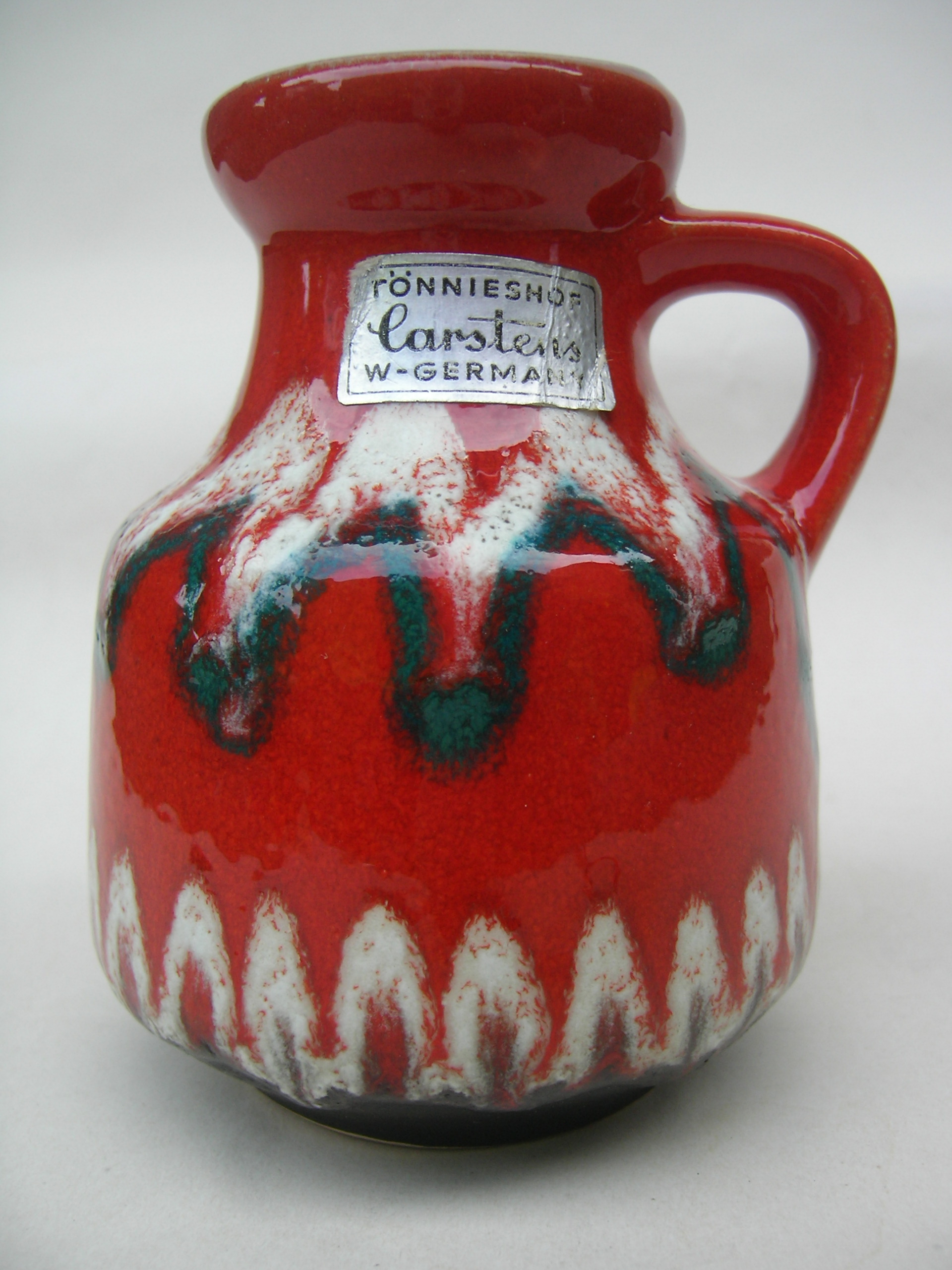 Carstens 6004-10 Red West German Ceramic Vase
