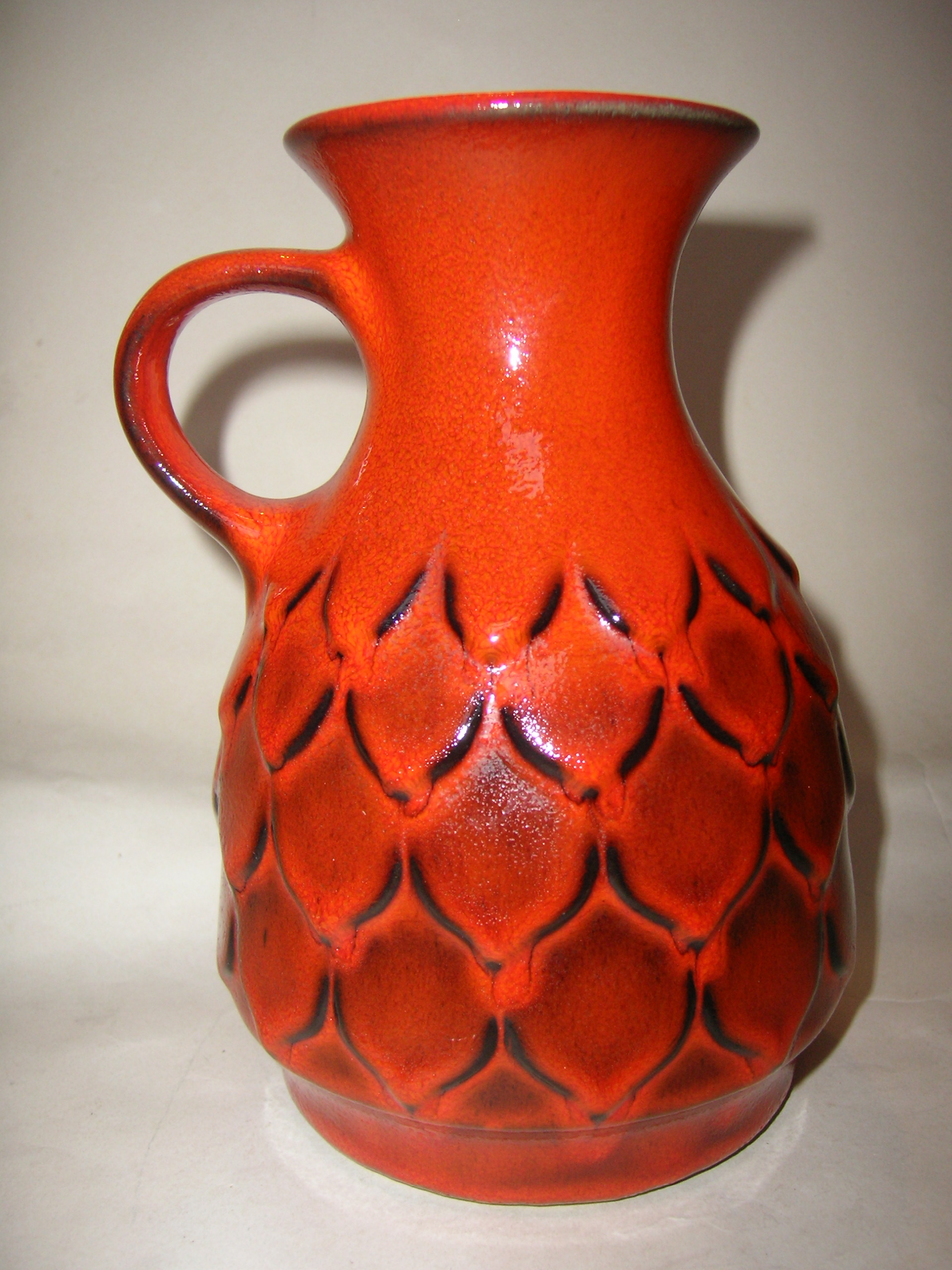 Jasba N03313-18 West German Black Orange Ceramic