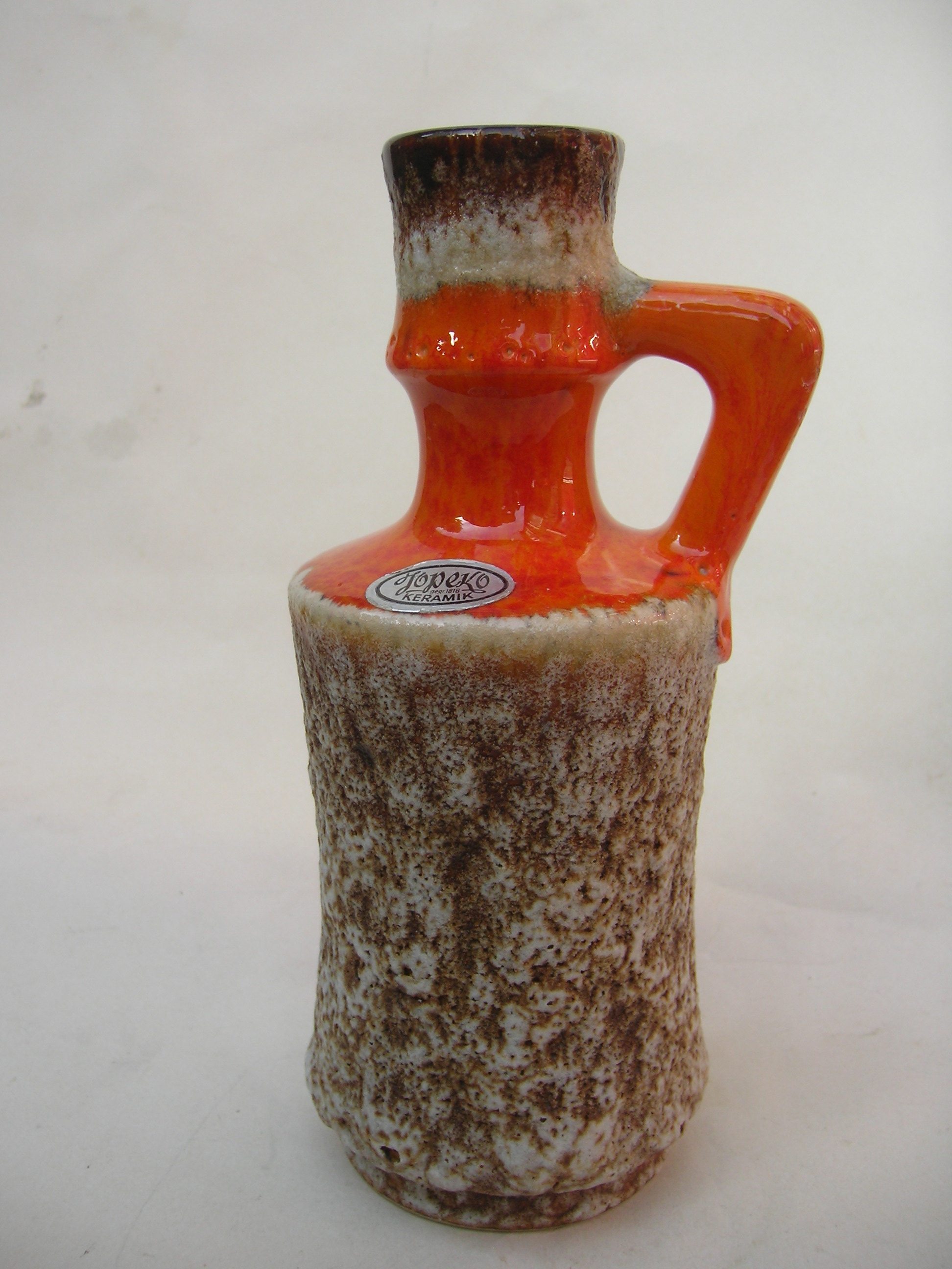 Jopeko 432-20 Orange Fat Lava West German Vase