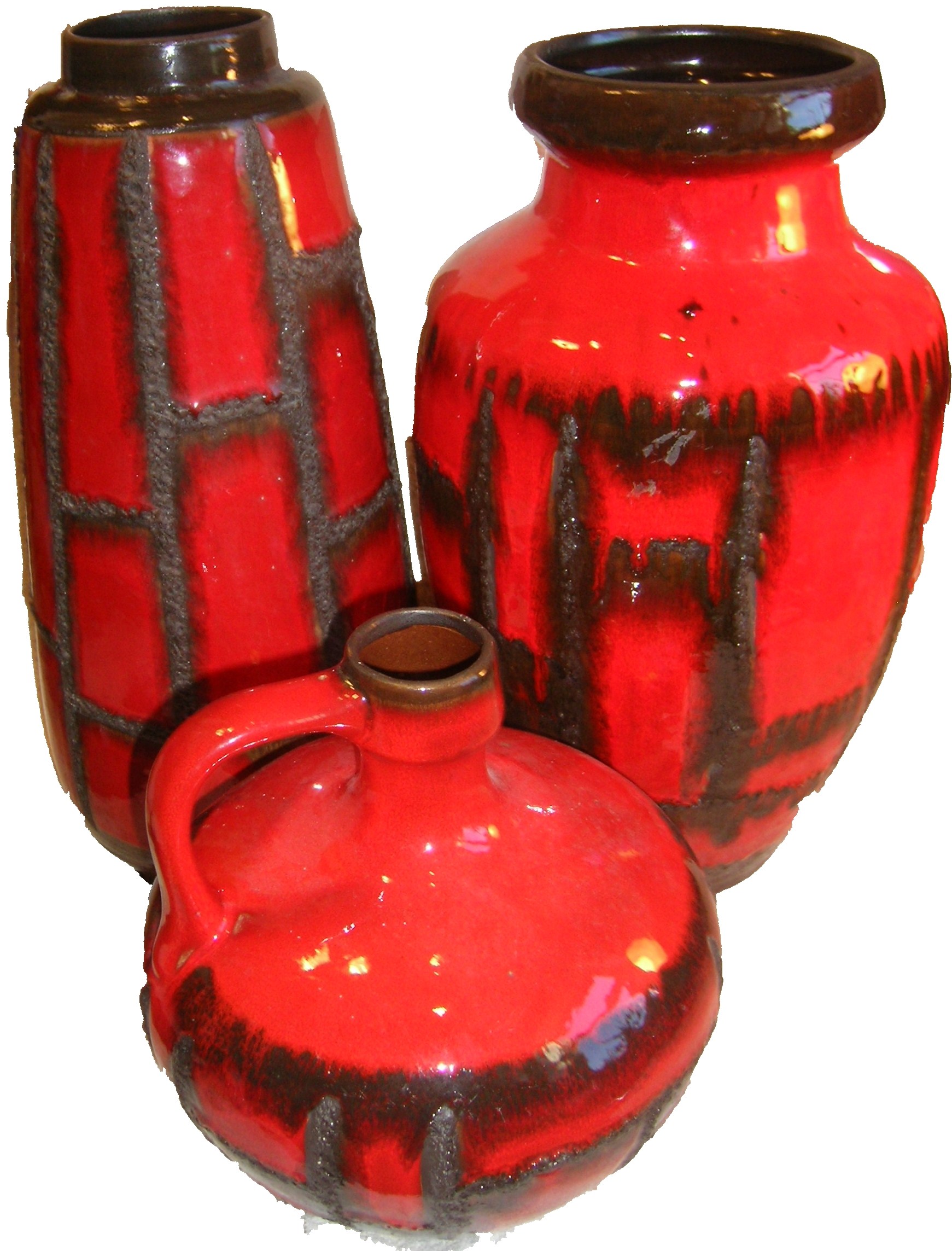 Rusch Red Fat Lava Glaze Costa Decor
