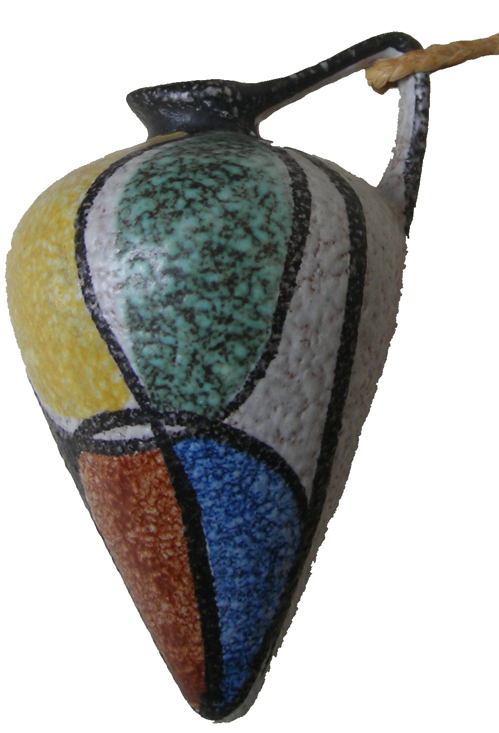 Ruscha Milano Fat L:ava 1950s Mid Century Modern Glaze Wall Vase