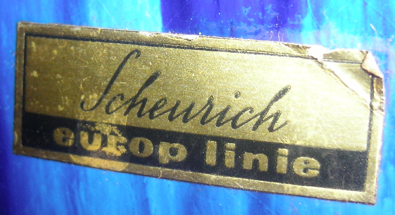 Scheurich Label - Europ Linie 1962-68 - used for lines which were exported out of Germany