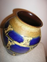 Carstens Blue Fat Lava 2 West German Pottery Fat Lava