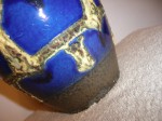 Carstens Blue Fat Lava 4 West German Pottery Fat Lava