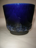 Carstens Plant Pot West German Fat Lava Ceramic Blue
