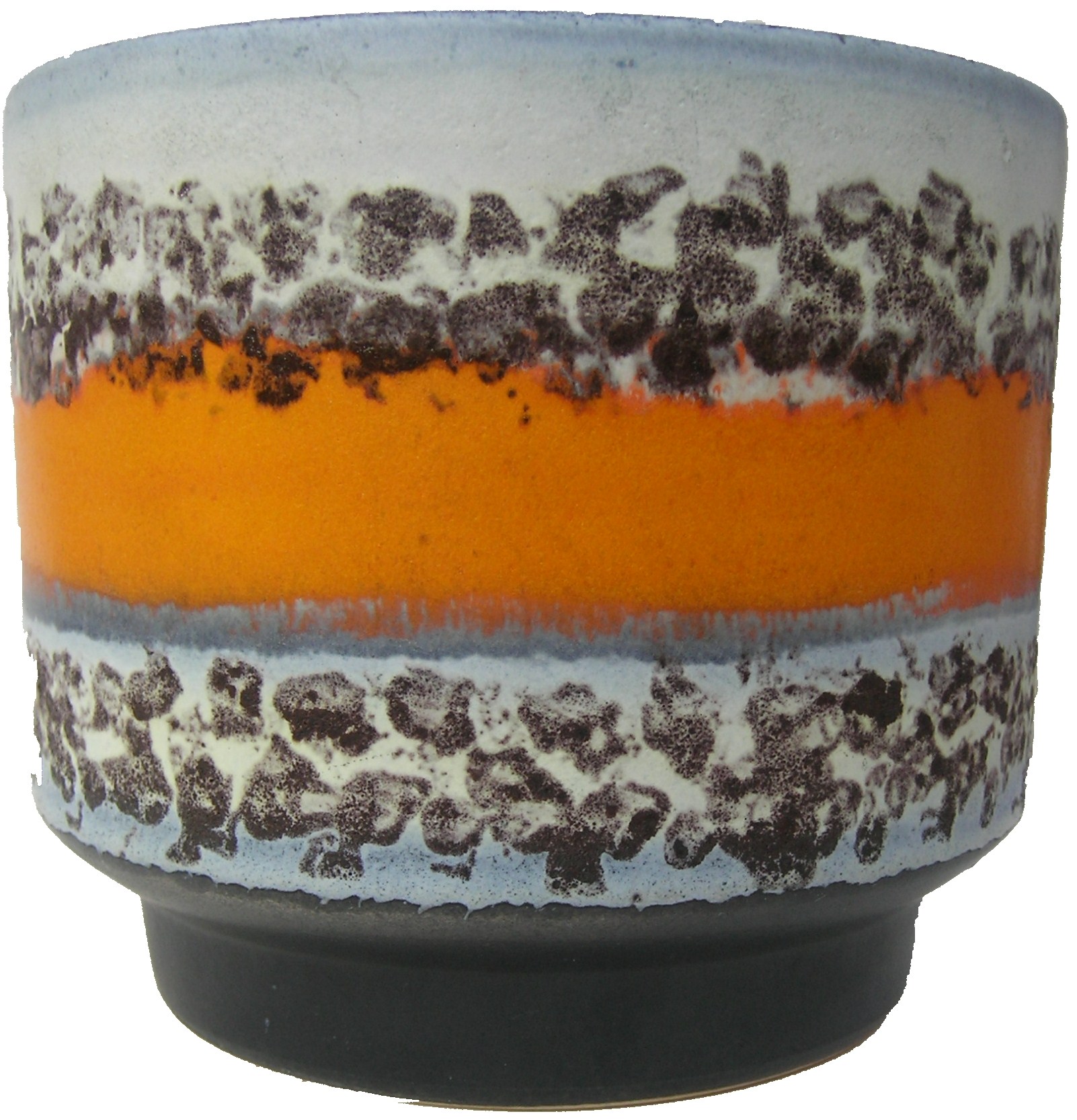 D & B 715-16 Plant Pot West German Fat Lava Orange Polar decor