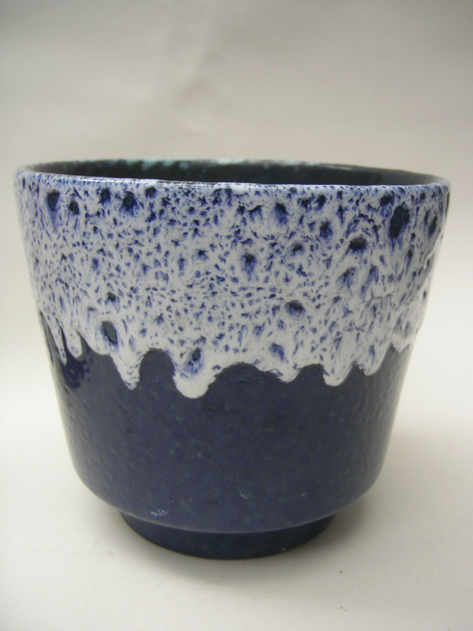 ES Plant Pot West German Blue Pottery