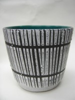 Scheurich Plant Pot West Pottery Bamboo Black White