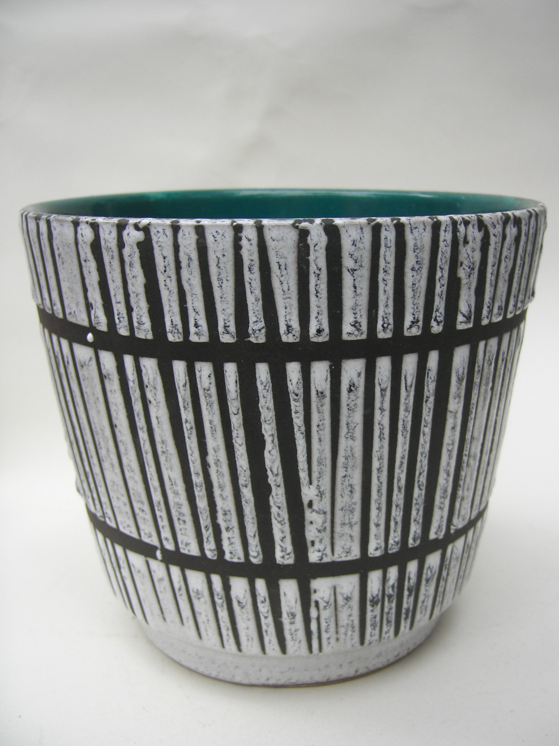 Scheurich Plant Pot West Pottery Bamboo Black White