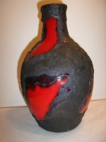 Marei 4100 Lava Decor Fat Lava Red Black Vase