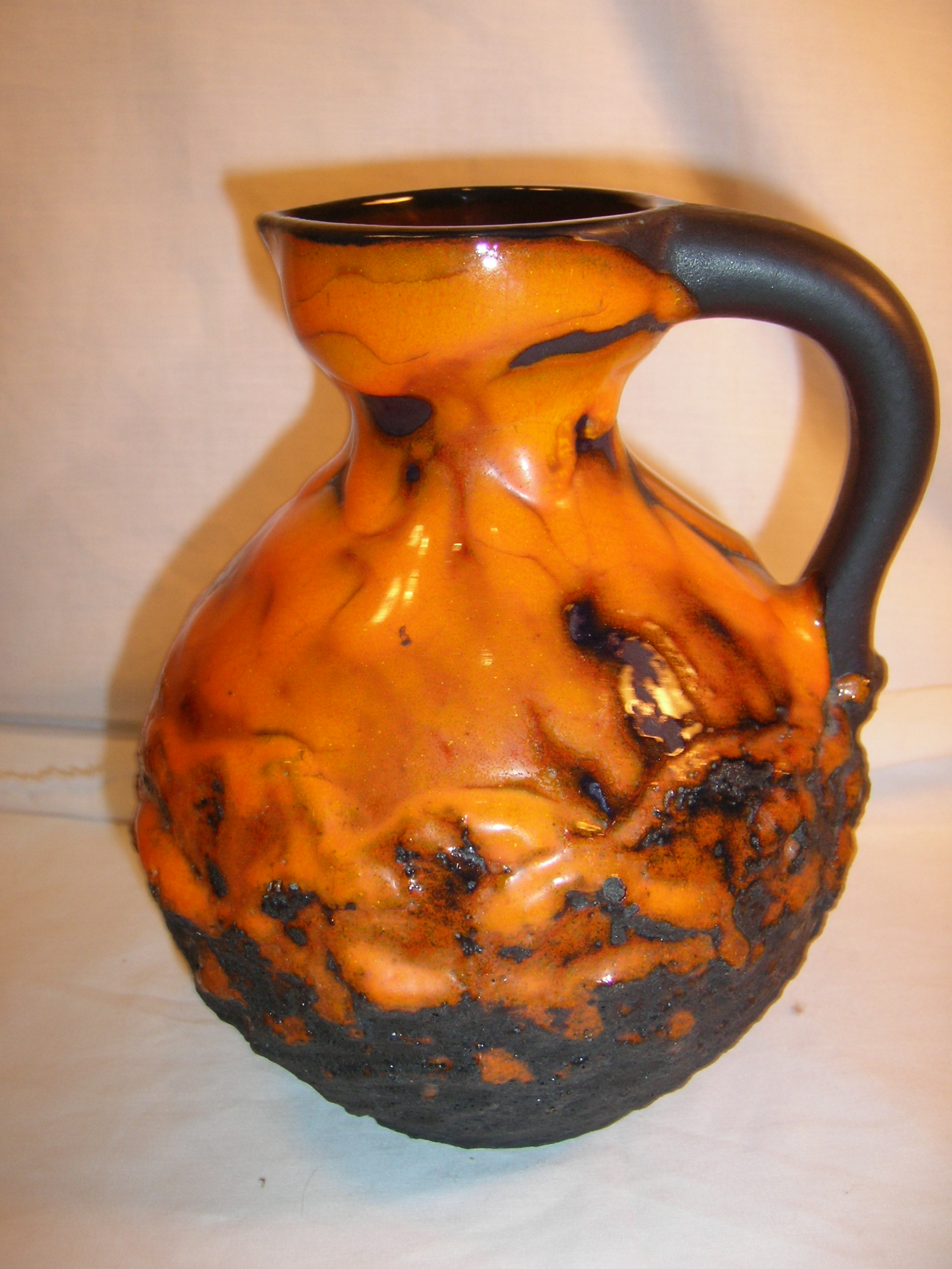 Marei 4301 Orange Fat Lava Vase Jug
